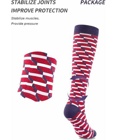 WSC Compression Socks for Men & Women - Striped Closed Toe Stockings for Edema & Pregnancy L/XL - Buy Online on GoSupps.com