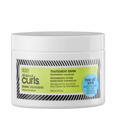 All About Curls Divine Treatment | Deluxe Moisture | Strengthens Hair | 3X Resistance to Breaking | All Curly Hair Types Divine Treatment 8 Fl Oz (Pack of 1)