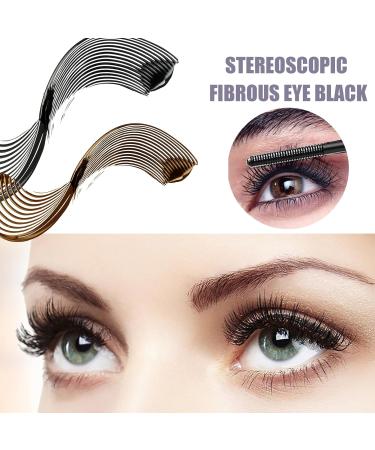 Curling eyelash wand mascara iron brush mascara waterproof makeup wand powerful metal small tube mascara washable ultra-slim metal mascara brushless mascara (Black-2pc) - Buy Online on GoSupps.com