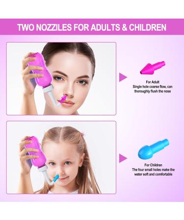 Goard Nasal Shower Set for Adults & Children | BPA-Free 300ml Nasal Douche | Relieve Clogged Nose with 30 Packs of Rinsing Salt & Thermometer | Gentle Breathing Solution - Buy Online on GoSupps.com