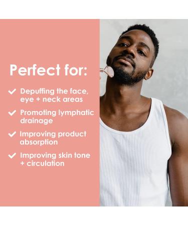 Rose Quartz Roller - Natural Face Massager for Puffiness Lymphatic Drainage & Wrinkle Rejuvenation | International Shipping Available - Buy Online on GoSupps.com