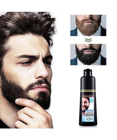 Silvercell Beard Dye for Men - Quick 5-Minute Application 3-in-1 Black Hair Dye Shampoo Long Lasting Gray Coverage - 6.76 fl oz - Buy Online on GoSupps.com