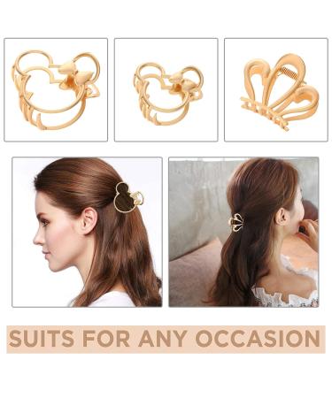 Purggy 3 Pack Large Metal Claw Clips for Mouse Ears Theme Party - Hair Accessories - Buy Online on GoSupps.com