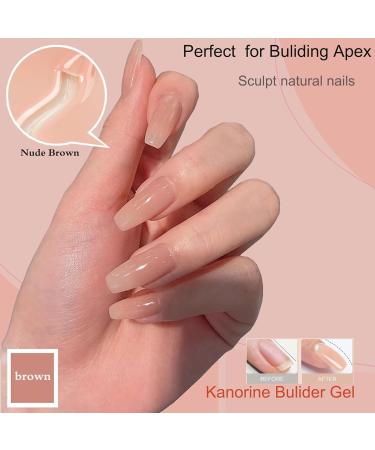 KANORINE 8-in-1 Neutral Nude Brown Gel Nail Builder - Nail Strengthener and Extension Gel Builder - 15ML Bottle - Buy Online on GoSupps.com