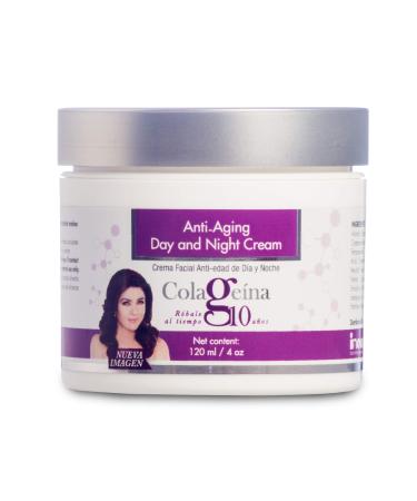 Colageina 10 Anti-Aging Day and Night Cream  4 oz (120 ml) - Skin Care Treatment for a Younger Look. Rejuvenate Your Skin and Say Goodbye to the Appearance of Fine Lines and Wrinkles.