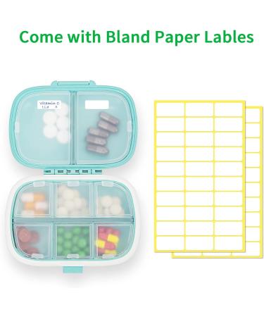 3 Pack 8 Compartments Travel Pill Box Organizer | Daily Portable Medicine Vitamin Holder Container | Moisture Proof Small Pill Case | Pocket Purse Size | Pink+Blue+Green - Buy Online on GoSupps.com