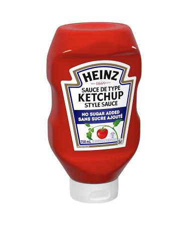 Heinz Ketchup No Sugar Added 1 Count 750ml (25.36 fl oz) - Canadian Ketchup - Pack of 1 - Buy Online on GoSupps.com