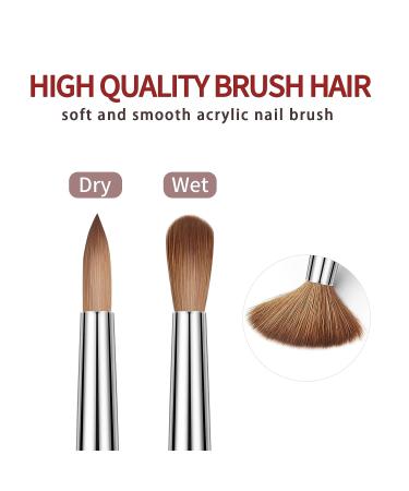 Ailisaail 7Pcs Acrylic Nail Brush Set | Red Wood Handle | Nail Art Brushes for Acrylic Application | Beginner & Professional Acrylic Nail Tools | Sizes 2/4/6/8/10/12/14 - Buy Online on GoSupps.com