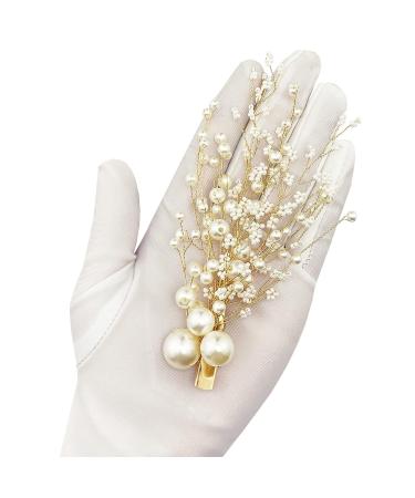 Pearl Bridal Hair Clips - 2pcs Gold Vine Wedding Hair Accessories - Buy Online on GoSupps.com