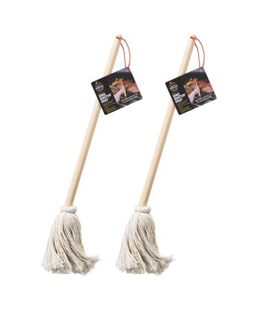 Better Grillin BBQ Bastin Mop Basting Barbecue Brush/Mop Easily Applies Marinades, Sauces, Washes Out, 16in Handle, 2pk 2 Count - Buy Online on GoSupps.com
