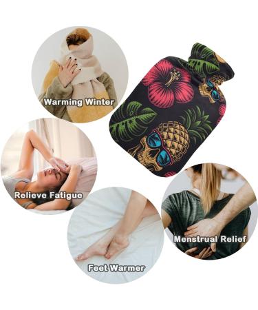Naanle Hawaii Flower Skull Heat Flashing Transparent Hot Water Bottle - 1L Hand/Foot Warmer for Pain Relief & Cold Therapy - Buy Online on GoSupps.com