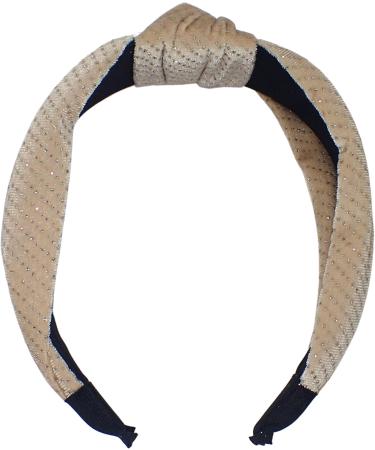Topkids Accessories Velvet Glitter Knot Alice Bands Adult Women Hair Accessories for Women Hair Bands for Women Thick Headband Womens Headbands Head Bands Adult Women Wide Headbands (Cream) - Buy Online on GoSupps.com