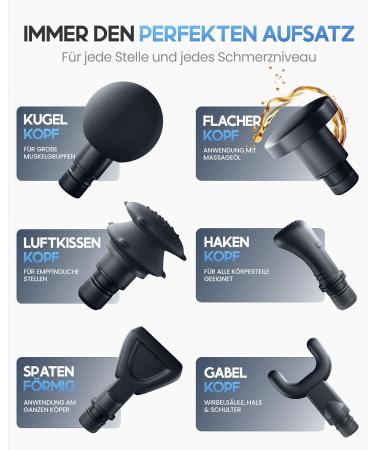 Heroic Massage Gun - 6 Heads 3200 RPM USB-C - Best Muscle Massage Device White - Buy Online on GoSupps.com