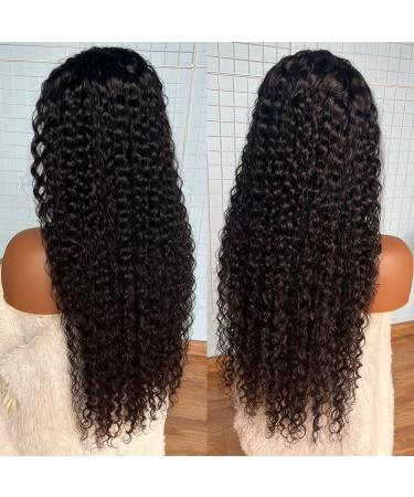 Recomtic Water Wave 4x4 Lace Closure Wig 22inch, 150% Density Curly Human Hair Wig for Black Women - Pre Plucked, Glueless, Wear and Go - Buy Online on GoSupps.com