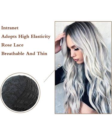 KKJKK Long Curly Grey Synthetic Wig - Middle Part Heat Resistant Fiber Hair for Women - Buy Online on GoSupps.com