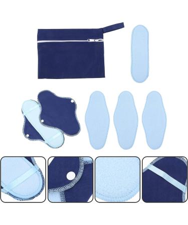 DOITOOL Women's 8pcs Reusable Sanitary Pads Set with Storage Bag - Washable Cloth Menstrual Panty Liners for Heavy Flow, Maternity, Postpartum - Women's Suits with Sanitary Napkins - Buy Online on GoSupps.com