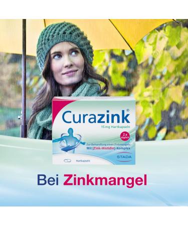 Curazink Hard Capsules - 15 mg Zinc Supplement for Clinically Proven Zinc Deficiency | 100 Capsules | International Shipping Available - Buy Online on GoSupps.com