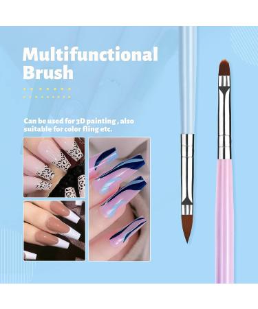 7PCS Nail Art Brushes Set with Holder for Gel Polish - Nail Extension, Builder, Liner, Dotting Brushes Included - Buy Online on GoSupps.com