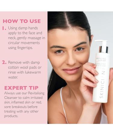 SKINICIAN Revitalising Cleanser - Daily Makeup Remover - Lightweight Face Cleanser - Gentle Cleanser with Tea Tree Extract - Soothing Cleansing Gel for All Skin Types - Vegan & Cruelty Free (200ml) - Buy Online on GoSupps.com