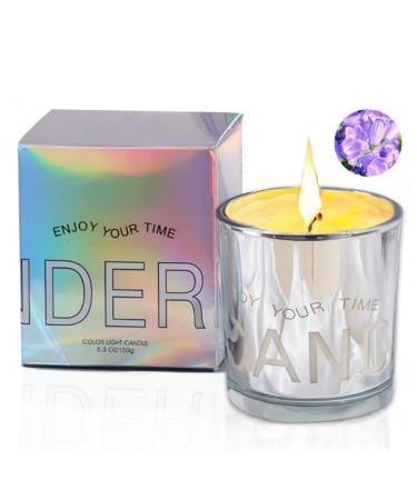 Wild Bluebell Scented Candle Jar- 5.3Oz Natural Essential Oil Soy Wax Aromatherapy Candle - Long Lasting Aroma Fragrance Candles for Home Meditation Yoga Nice Gift for Men & Women