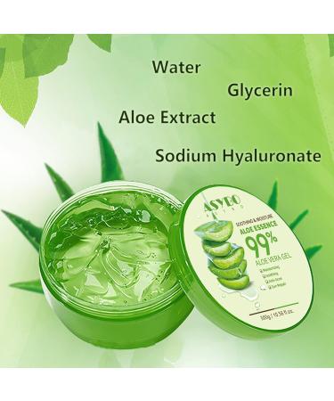 ASYBO 300 ML Aloe Vera Gel 99% Organic Pure Aloe Vera Hydrating Moisturizer Natural Aloe Cream for Dry Skin Sunburn Acne - Buy Online on GoSupps.com