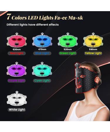 Wireless Red Light Therapy Mask for Face - 7 Colors LED Skin Care for Wrinkle Reduction & Anti-Aging | Portable & Effective - Buy Online on GoSupps.com