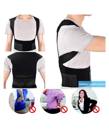 ZCLNYVGJ GUOWGANG Brace Support Belt Adjustable Back Support Posture Corrector Men Women Clavicle Spine Back Shoulder Lumbar Posture Correction (Size : Medium) (A M) - Buy Online on GoSupps.com