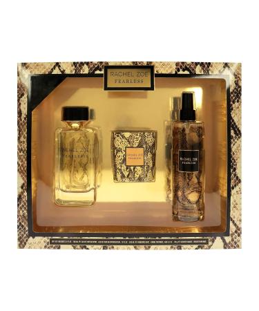 Rachel Zoe Fearless Gift Set - Gift Set For Women - Eau De Parfum Perfume Soy Wax Jar Candle And Body Spray For Women - Fragrance Gift Set - 3 pc - Buy Online on GoSupps.com