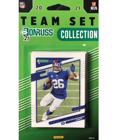 New York Giants 2021 Donruss Factory Sealed 11 Card Team Set with Daniel Jones and a Kadarius Toney Rated Rookie Card Plus