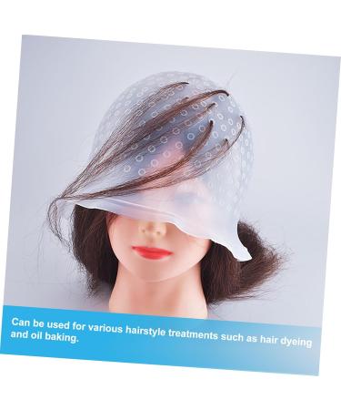 PLAFOPE Silicone Highlighter Cap Caps Hair Highlighting Kit Hair Highlighting Hat Dyeing Color Cap Salon Silicone Cap Silicone Hair Salon Cap Hair Highlight Hat Dye Cap White - Buy Online on GoSupps.com