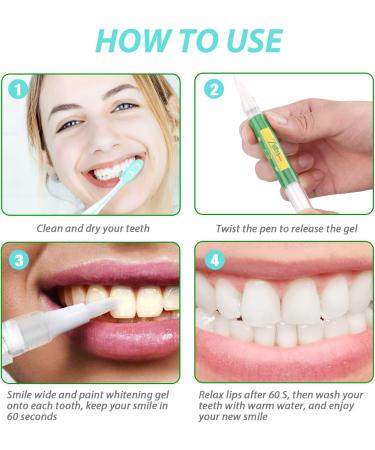 Natural Mint Teeth Whitening Pen for 30+ Uses - Effective & Sensitivity-Free (Green) - Buy Online on GoSupps.com