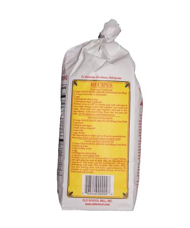 Old School Stone Ground Self-Rising White Cornmeal - 2lb Bag | Made with Non-GMO North Carolina White Corn - Buy Online on GoSupps.com