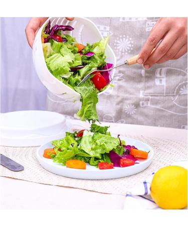 Salad Cutter Bowl Fruit and Vegetable Dice Set Vegetable Drain Bowl Upgraded Juice Making and Salad Making Fresh Salad Slicer Approved for Use in Kitchen White  - Buy Online on GoSupps.com