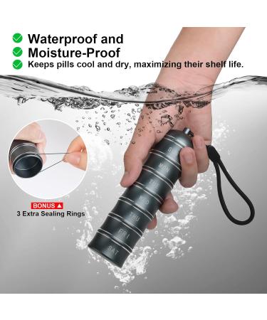 Buy Metal 7-Day Pill Organizer - Stackable Waterproof Aluminum Box for Pills Vitamins & Supplements - Buy Online on GoSupps.com