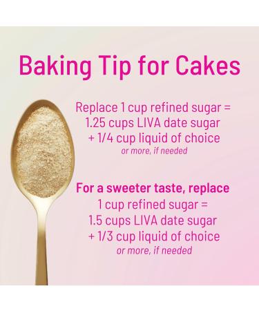 LIVA Certified Organic Raw Date Sugar | 100% Pure and Naturally Milled | ECOCERT Canada | Non-GMO Project Verified | Kosher | Single Ingredient | Ethically Sourced | Gluten Free | Plant-Based | 400g x 6 Canisters - Buy Online on GoSupps.com