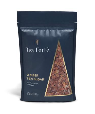 Tea Forte Beet Sugar for Tea and Coffee, Amber Rock Sugar, 2 Pound Bag Beet Sugar 2 Pound (Pack of 1)