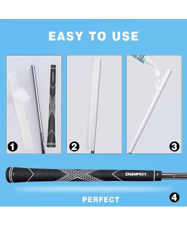 CHAMPKEY 2 x 24 Yards Professional Double Sided Golf Grip Tape | Re-gripping Adhesive for Golf Club Grips - White - Buy Online on GoSupps.com