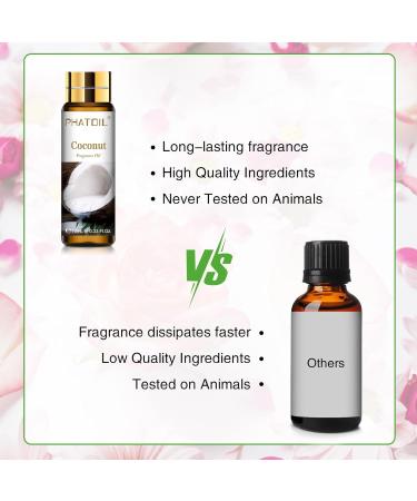 PHATOIL Coconut Fragrance Oil - 10ml for Home Aromatherapy, Soap & Candle Making - Buy Online on GoSupps.com