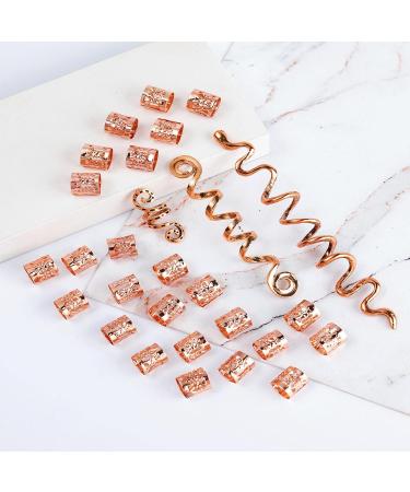 Hair Clip Celtic Alloy Hair Pins | Dreadlock Beads Braid Hair Cuffs Jewelry Accessories for Women Braids Decoration Tosier Rose Gold - Buy Online on GoSupps.com