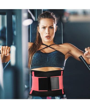 SYXUPAP Pink L Back Brace for Lower Back Pain Relief - Breathable Lumbar Support Belt for Women & Men with Dual Adjustable Straps - Ideal for Sciatica, Herniated Disc - Size L - Buy Online on GoSupps.com
