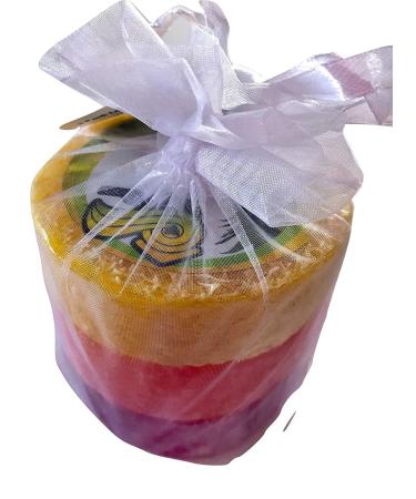 Loofah Soap Trio Organza Set (3 Bars Rainbow Set)