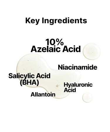 DearMYDEW 10% Azelaic Acid Serum with Niacinamide Salicylic Acid Allantoin Rosacea Treatment for Face Redness Relief Reduce Cystic Acne Scar Pimples Non-Comedogenic Korean Skincare 1Fl Oz - Buy Online on GoSupps.com