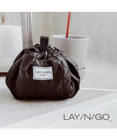 Lay-n-Go Cosmo 20 inch Black Makeup Organizer Bag for Travel & Daily Use - Durable Patented Design, Perfect Gift Idea - Buy Online on GoSupps.com