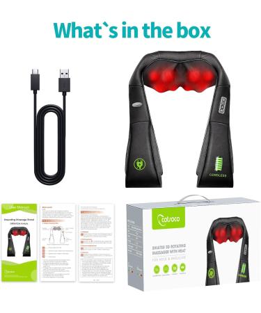 Cotsoco Wireless Neck Massager | Shiatsu Heat Massage Device for Neck & Back Pain | Portable Electrical Massage Pillows | Perfect Gifts for Men & Women - Buy Online on GoSupps.com