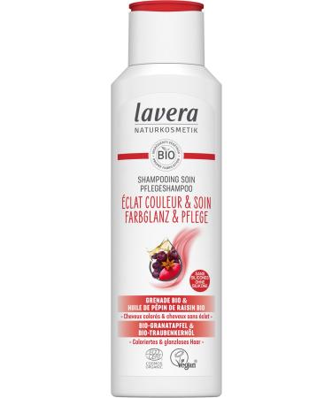 lavera Shampooing Soin Éclat couleur & Soin - silicone-free - Natural and silky shine & Soft hair - vegan - natural cosmetics - 250 ml