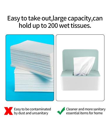 Buy 2-Pack Wet Wipes Box - Baby & Toilet Paper Storage Damp Towel & Napkin Holder - Durable Plastic Organizer for Home & Travel - Buy Online on GoSupps.com