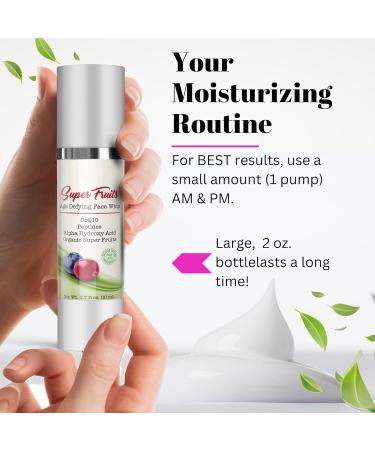 Fifth & Skin Super Fruits Age Defying Face Cream - Organic 2oz Moisturizer for All Skin Types - Firm Minimize Fine Lines & Fade Age Spots - Made in USA - Buy Online on GoSupps.com