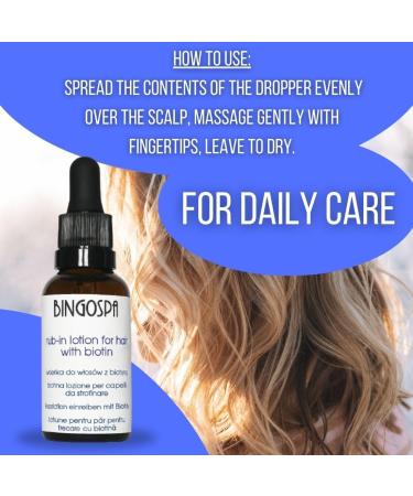 Prevents hair loss rub hair lotion with biotin 30 ml BINGOSPA - Buy Online on GoSupps.com