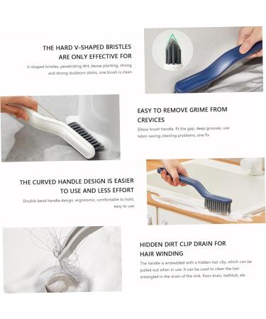 Window Groove Brushes 2 PCS Hard Bristle Crevice Cleaning Brush Crevice Cleaning Tool Crevice Cleaning Brushes for Household Use Kitchen Window Vehicle Blue - Buy Online on GoSupps.com