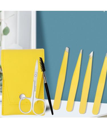 Brow Kit Grooming 6-Piece Brow Scissors Eyebrow Grooming Kit with Travel Case - Eyebrow Scissors for Women Eyebrow Grooming Kit for Ingrown Hair Hair Plucking Daily Lvtfco Lemon Yellow 6-piece Set - Buy Online on GoSupps.com